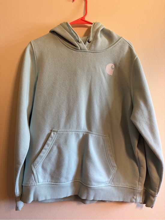 Carhartt Tops - Carhartt Light green Hooded Sweatshirt - women’s size XL